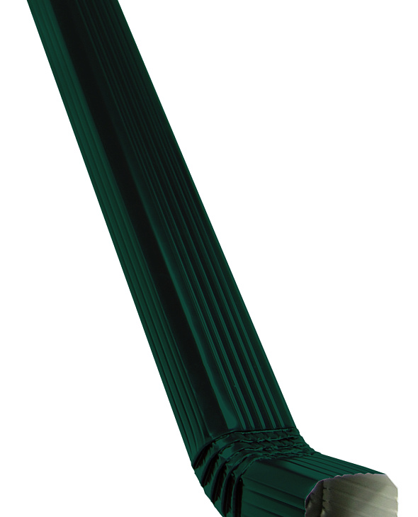 Труба прямоугольная с коленом Vortex RAL 6005 зеленый мох - 1