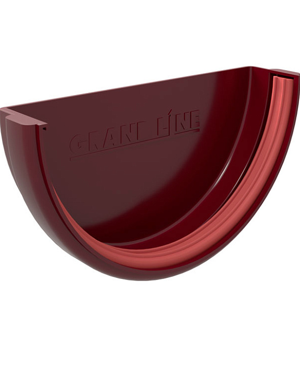 Заглушка желоба Grand Line Классика (120/90) RAL 3005 красное вино - 1