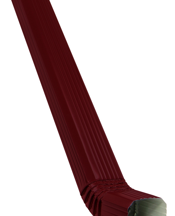 Труба прямоугольная с коленом Vortex RAL 3005 красное вино - 1