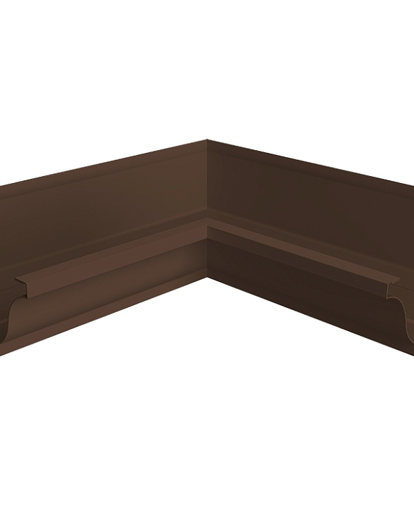 Угол желоба со сварным швом внутренний Vortex Project RAL 8017 шоколад - 1