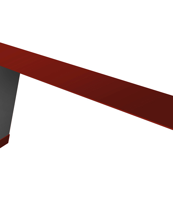 Доборные элементы Grand Line Планка карнизная фальц RAL 3009 оксидно-красный - 1