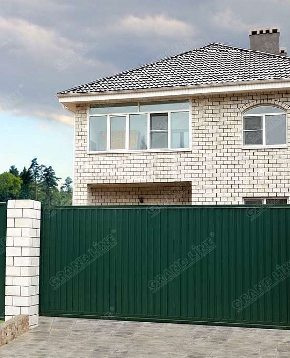 Столб Grand Line Colority Zinc RAL 6005 зеленый мох - 3