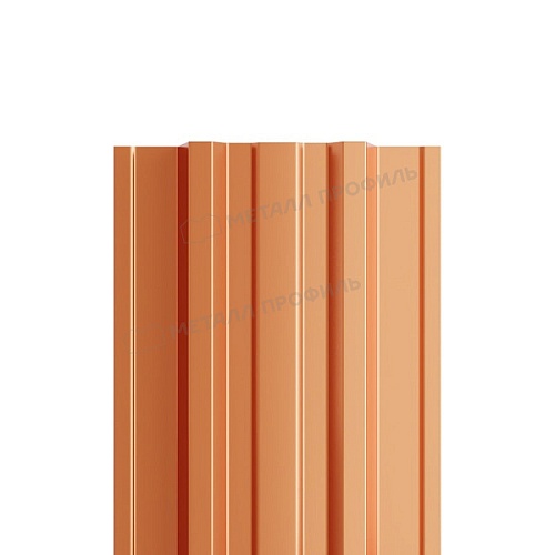 Штакетник металлический прямой МЕТАЛЛ ПРОФИЛЬ TRAPEZE Copper (Медный)