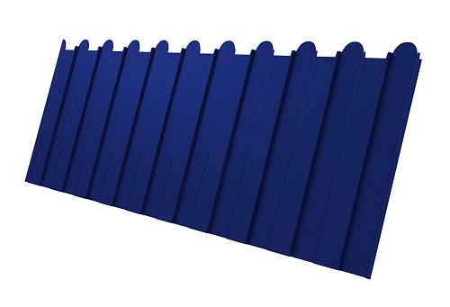Заборы фигурные из профнастила Grand Line С8 (A) RAL 5002 ультрамариново-синий