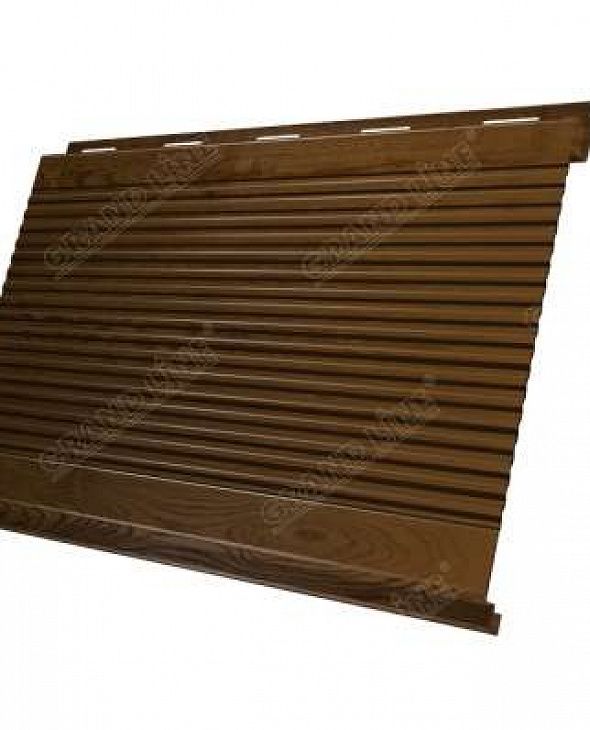 Металлический сайдинг Grand Line Gofr Вертикаль Antique Wood - 1