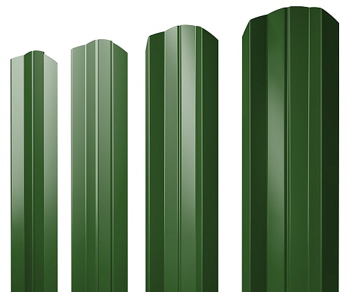 Штакетник М-образный фигурный Grand Line RAL 6002 лиственно-зеленый