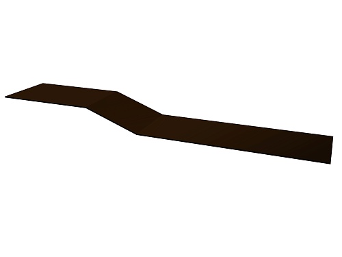 Доборные элементы Grand Line Планка крепежная фальц RR 887 шоколадно-коричневый