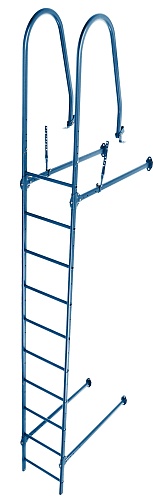 Лестница стеновая Grand Line RAL 5005 сигнальный синий