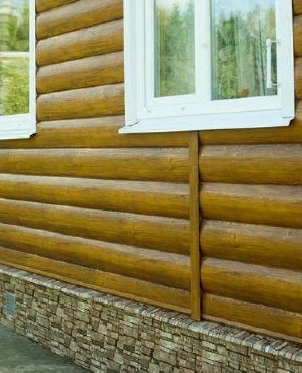 Металлический сайдинг Grand Line Блок-хаус new Nordic Wood - 9