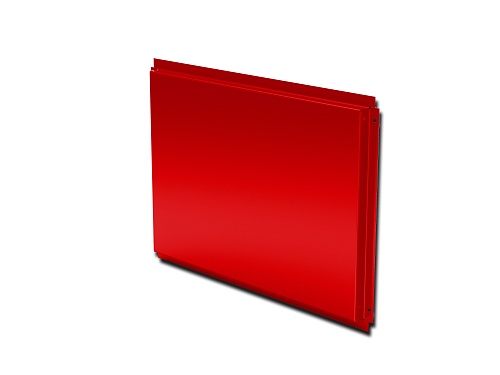 Фасадная кассета прямая Grand Line RAL 3020 транспортный красный