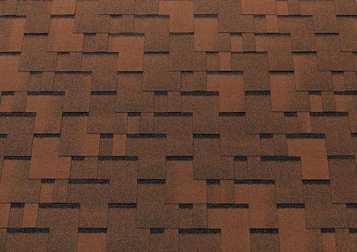 Гибкая черепица Tegola TOP SHINGLE Футуро Коричневый