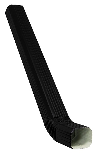 Труба прямоугольная с коленом Vortex RAL 9005 черный
