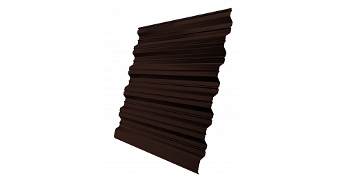 Заборы из профнастила Grand Line HC35 RR 887 шоколадно-коричневый