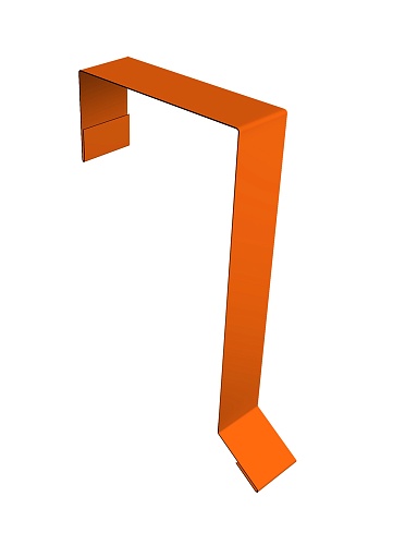 Доборные элементы Grand Line Планка торцевая (фронтонная) фальц RAL 2004 оранжевый