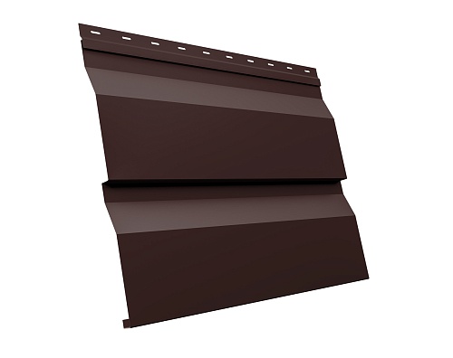 Металлический сайдинг Grand Line Корабельная доска XL RR 887 шоколадно-коричневый 