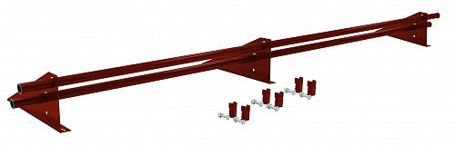 Снегозадержатель трубчатый для фальцевой кровли Optima RR 29 красный (близкий RAL 3009)