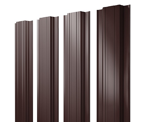Штакетник Прямоугольный Grand Line RR 887 шоколадно-коричневый
