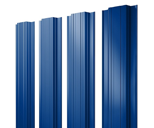 Штакетник Прямоугольный Grand Line RAL 5002 ультрамариново-синий