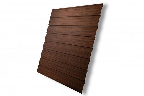 Заборы из профнастила Grand Line С10 (B) Choco Wood