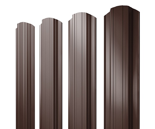 Штакетник Прямоугольный фигурный Grand Line RR 887 шоколадно-коричневый