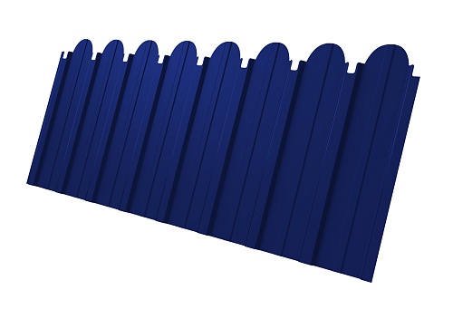 Заборы фигурные из профнастила Grand Line С10 (A) RAL 5002 ультрамариново-синий