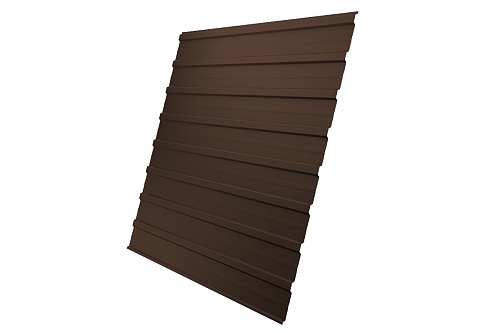 Заборы из профнастила Grand Line С10 (A) RR 887 шоколадно-коричневый