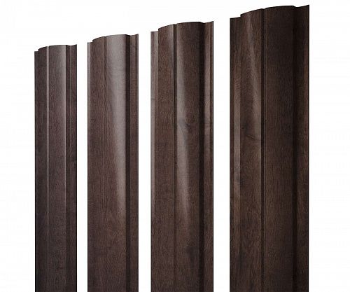 Штакетник Полукруглый Grand Line Slim Antique Wood