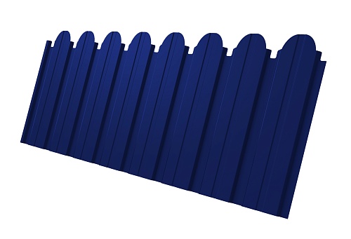 Заборы фигурные из профнастила Grand Line С10 (В) RAL 5002 ультрамариново-синий