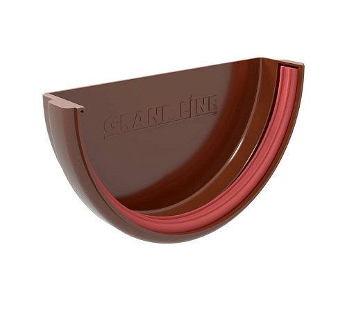 Заглушка желоба Grand Line Классика (120/90) RAL 8017 шоколад