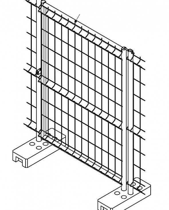 Калитка временного забора Цинк - 1