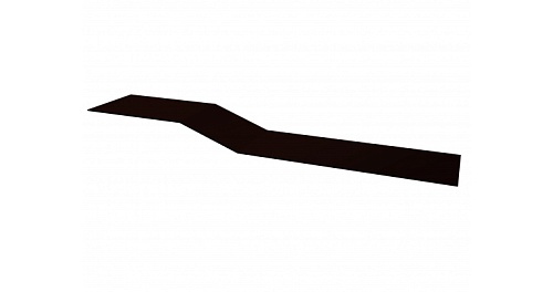 Доборные элементы Grand Line Планка крепежная фальц RR 32 темно-коричневый (близкий RAL 8019)