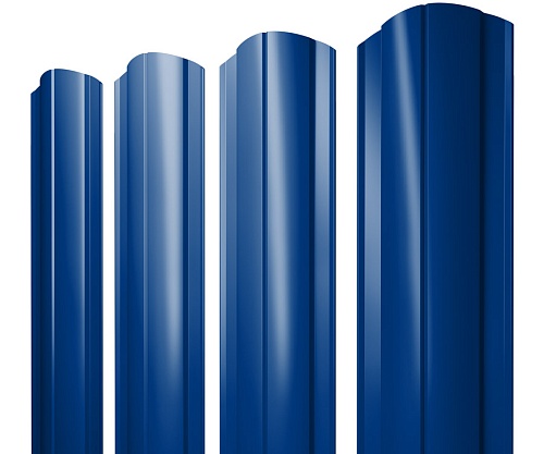 Штакетник круглый фигурный Grand Line RAL 5002 ультрамариново-синий