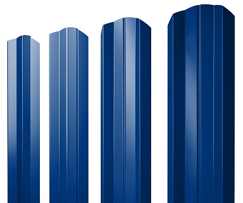 Штакетник М-образный фигурный Grand Line RAL 5002 ультрамариново-синий