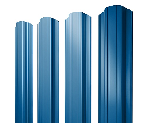 Штакетник Прямоугольный фигурный Grand Line RAL 5005 сигнальный синий