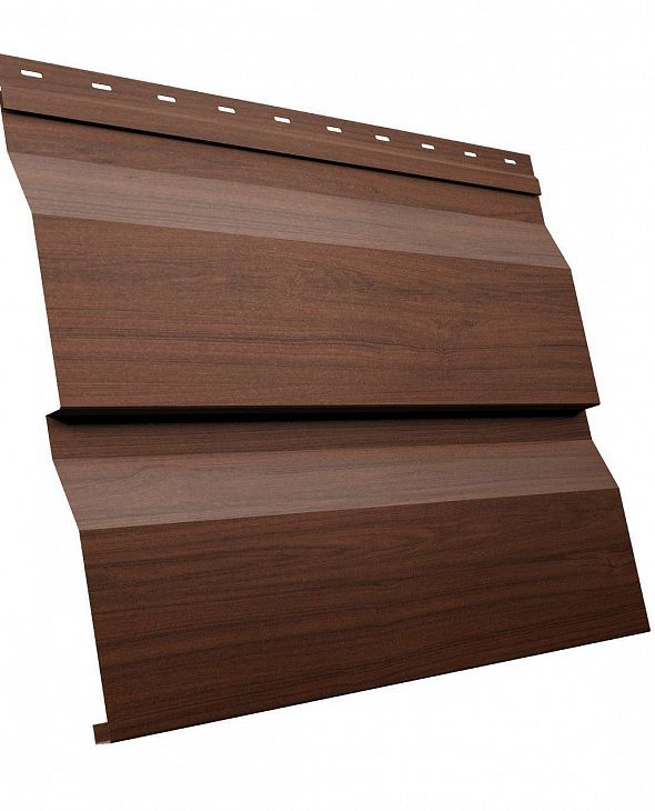 Металлический сайдинг Grand Line Корабельная доска XL Choco Wood - 1