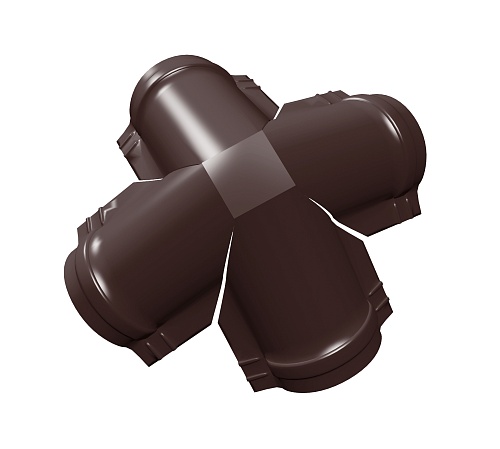 Доборные элементы Grand Line Четверник конька полукруглого RR 887 шоколадно-коричневый