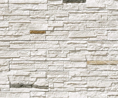 Искусственный камень для навесных фасадов White Hills Каскад Рейндж Белый